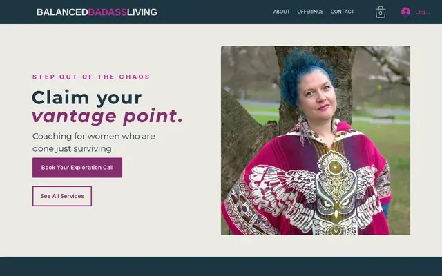 Balanced Badass Living website homepage