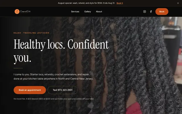 Composed Coils website homepage